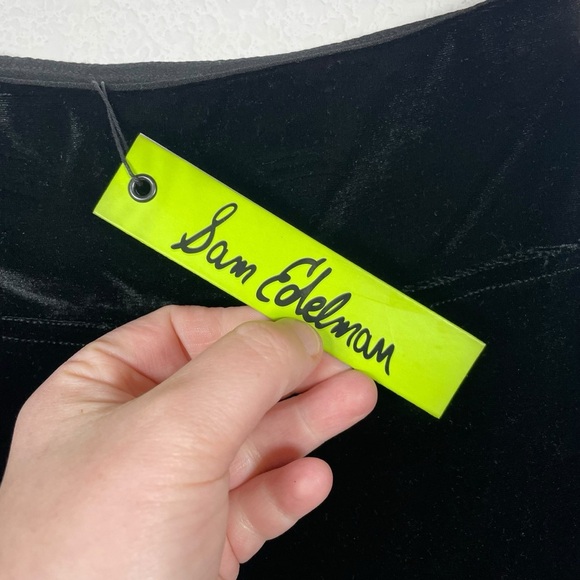 NWT Sam Edelman High Waisted Velvet Leggings in Black Size S - Picture 11 of 11